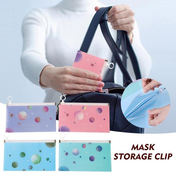 

4pcs fashion mask cover bag portable facemask holder face masks storage case save boxes caja para guardar mascarillas #0215 bags