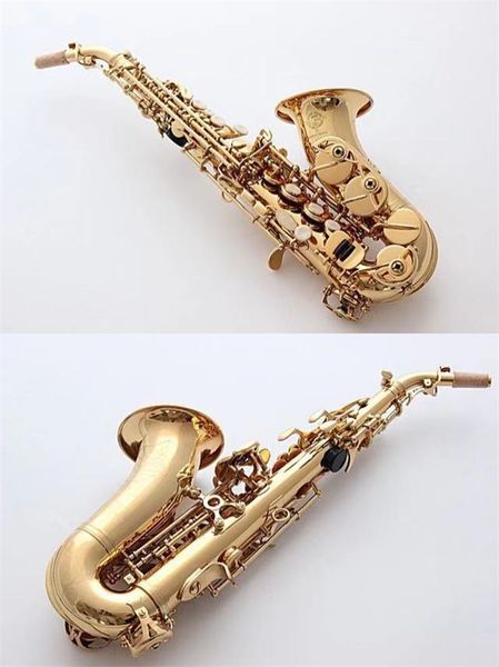 

france henry selma b flat soprano saxophone r54 curved body sax gold finish bb saxofÃ³n with cloth bag
