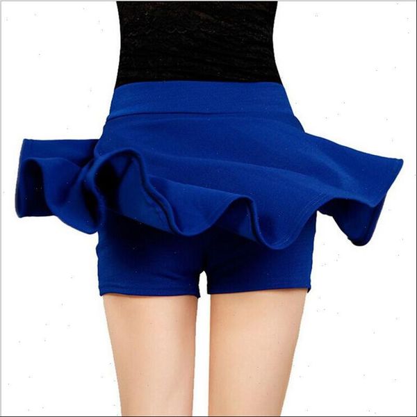 

korean style women skirt safty skirts high waist candy color casual mini ladies solid elastic wasit pleated, Black