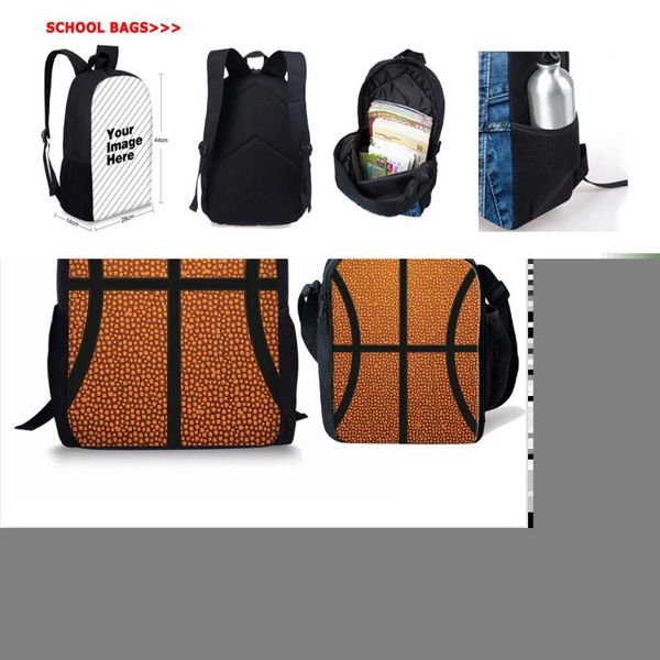 

cute basketball print school backpack for teenage boys girls children bag set student book bags bagpack mochila escolar