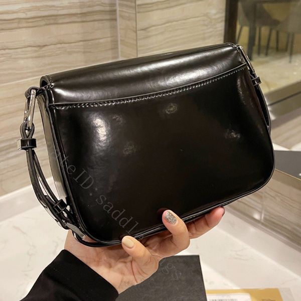 

patent leather luxury designer bags lady totes women fashion shoulder plain square cover simple style smooth practical underarm purse new wa