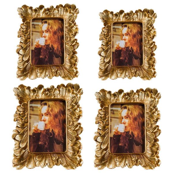 

frames ornate vintage pictures frame rectangle iris flower po wedding home frames, resin golden holder