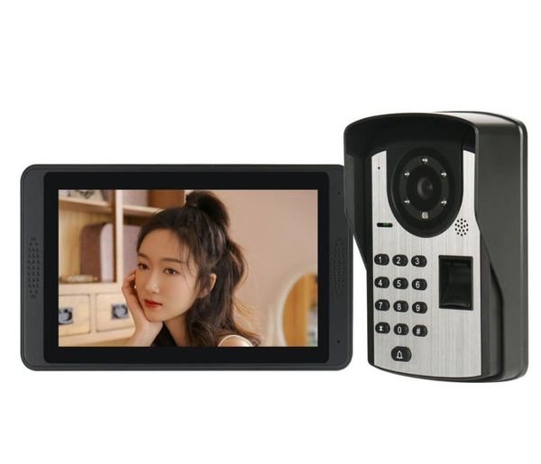 

xinsilu arrival fingerprint and password 7" touch screen video door phone / doorbell support max 32gb tf card in stock phones