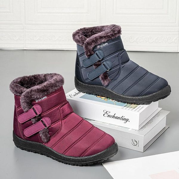 

boots outdoor female women shoes waterproof plush warmest snow boot luxury big size women's winter high platform, Black