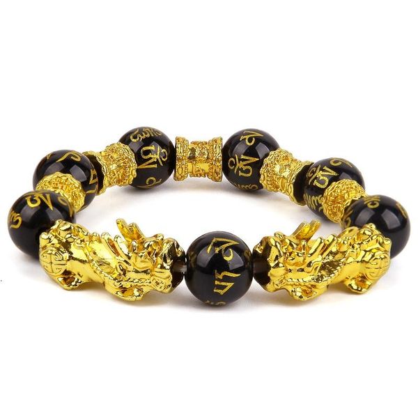 Pixiu Wächter-Armband bringt Glück, Reichtum, Perlen, Strang-Armbänder, chinesisches Fengshui-Armband, Unisex, glücklich, wohlhabend, Männer und Frauen, Perlen, Stränge