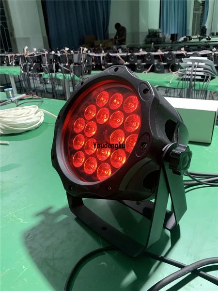 8 шт. Lyre PAR 5IN1 LED открытый на открытом воздухе BAN 18 * 15W RGBWA DMX Waterfood LED Par Night Club Weddding Stage Освещение