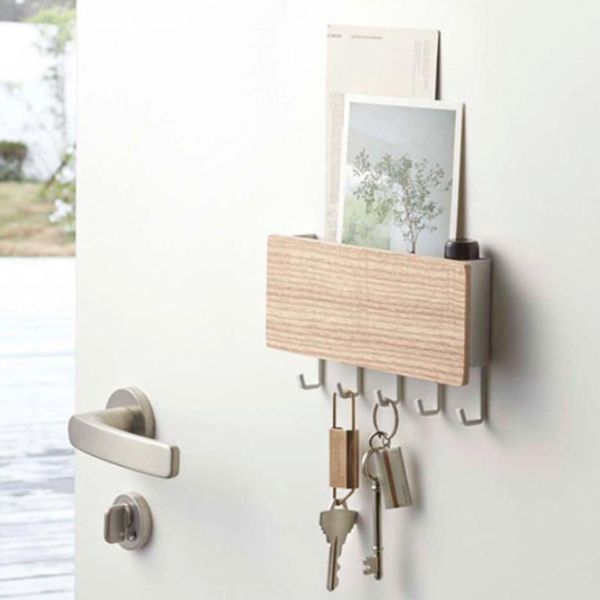 

hooks & rails key hanger decor simple small wall space saving easy install home door back storage rack holder picture organizer shelf
