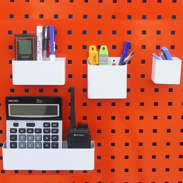 

multifunctional hole plate storage box metal square rack hanging accessories wall tool organizers