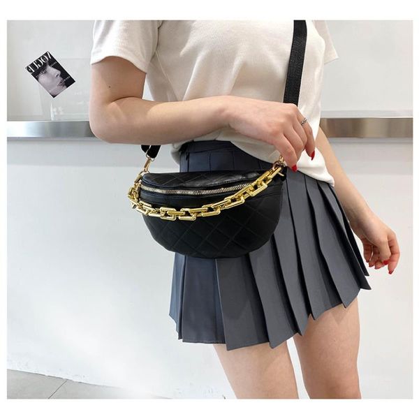 

foreign embroidery messenger 2021 trade fashion thread bag shoulder trend chain pu simple new female portable texture chest hhovx