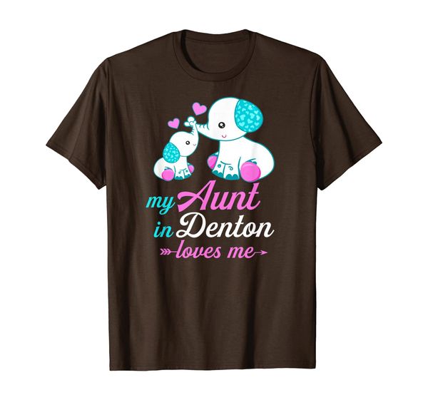 

My Aunt in Denton City Loves Me - Cute Elephant Gift T-Shirt, Mainly pictures