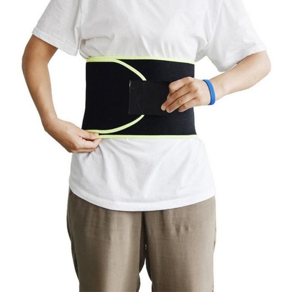 

waist support men women fitness exercise abdomen slimming body shaper sport girdle belt workout aid sports brace, Black;gray