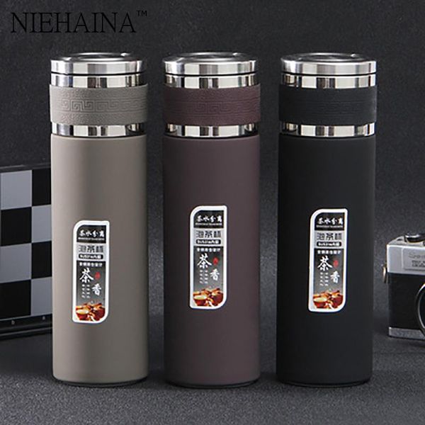 

water bottles 300/400ml tea and separation cup 304 stainless steel vacuum flask outdoor portable