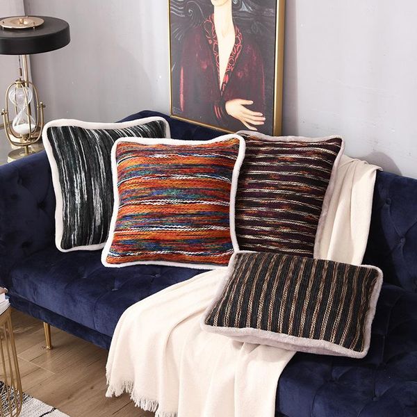 

embroidered pillow case two-sided flannel embrace cushion cover design soft personality decorative cushion/decorative