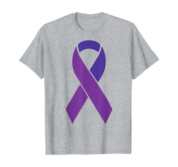 

purple ribbon alzheimer awareness supporter survivor gift t-shirt, White;black