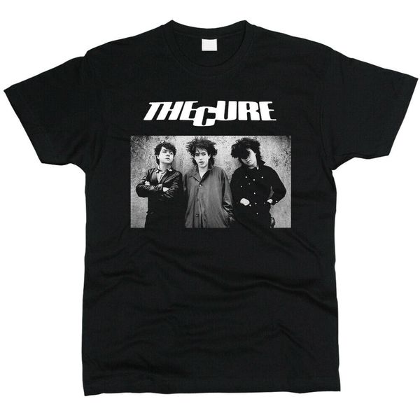 

the cure men t-shirt, White;black