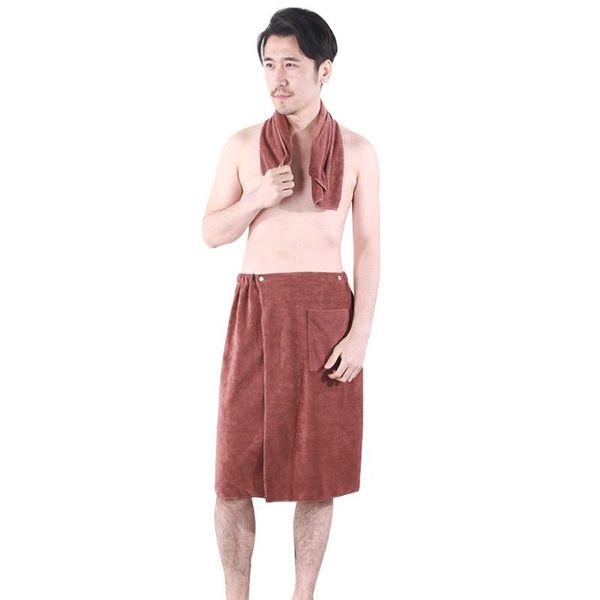 

towel spa gym wearable men wrap home shower bath lightweight solid swimming beach water absorbent soft mircofiber snap closure