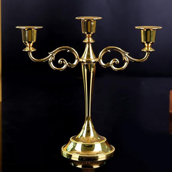 

home decoration candle holders metal candlestick wedding gift table candelabrum silver/gold/bronze/metal candllestick