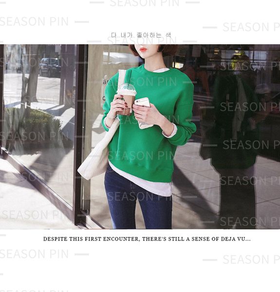 

women's hoodies sweatshirts casual fashion long sleeved sweater 7104, Black