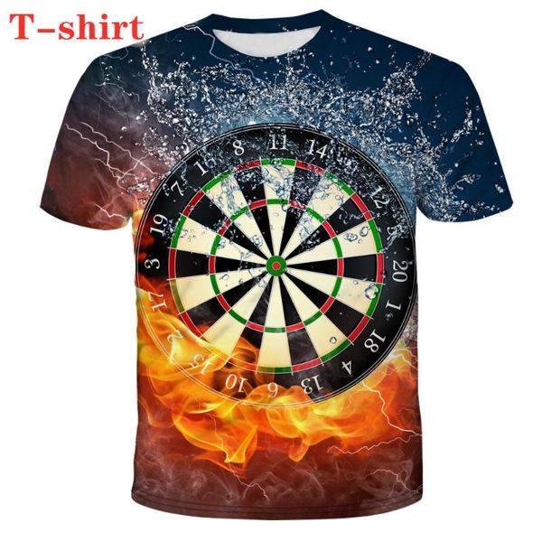 

men's t-shirts 3d print darts throw game graphic fashion men women hip hopt-shirt plus size s-7xl harajuku t shirts, White;black