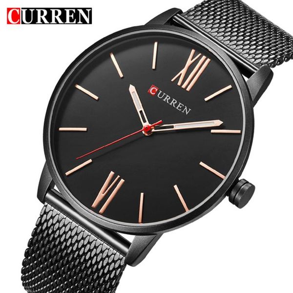 

curren mens watches gold men quartz watch fashion business male wristwatches dropship relogio masculino, Slivery;brown
