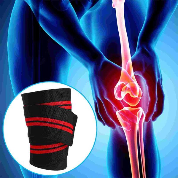 

elbow & knee pads 2pcs bandages protective lift straps sports fitness bands, Black;gray