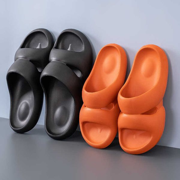 

tuochi coconut slippers women's summer new korean outdoor wear couple's household thick bottom anti slip soft bottom cool slippers, Black