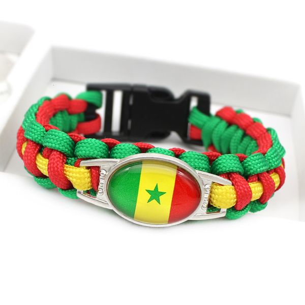 

souvenir world cup senegalese flag seven core umbrella rope braided bracelet outdoor lifesaving