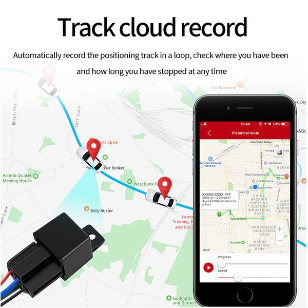 

c13 car safety relay gps tracker gsm locator app tracking remote control anti-theft monitoring cut oil power car-tracker222g