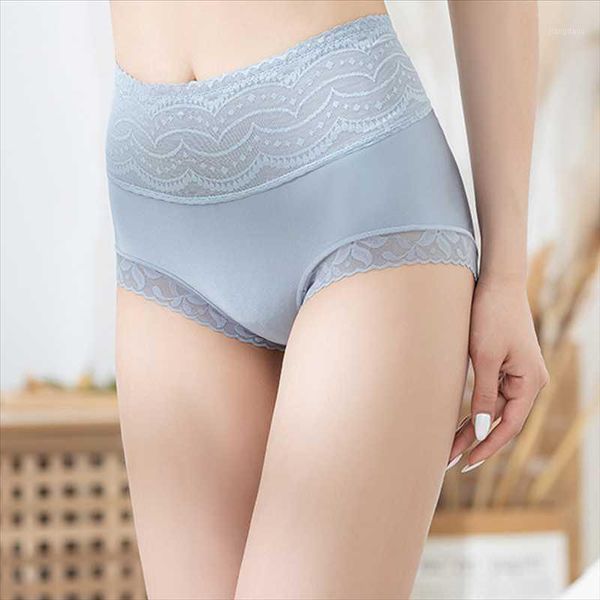 

women high waist lace panties ice silk seamless soft comfortable breathable female underpants underwear elastic briefs women's, Black;pink