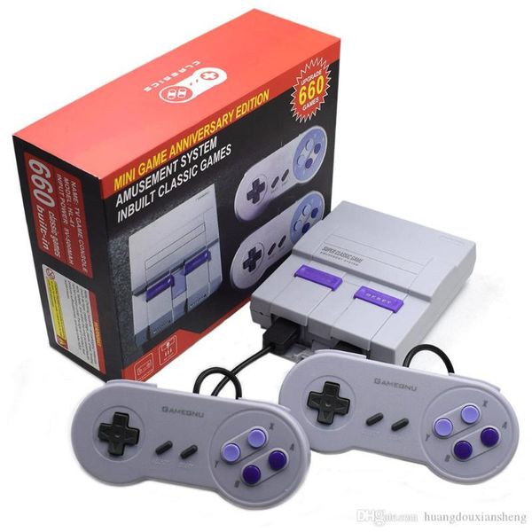 Mini console di gioco portatili Est Entertainment System per 660 NES SNES Games Console Drop giocatori portatili