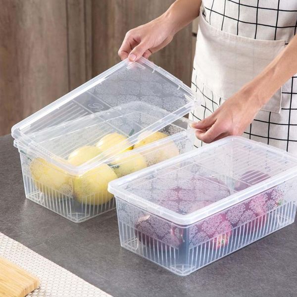 

storage bottles & jars large kitchen refrigerator box plastic grains beans egg organizer container food vegetable boxes