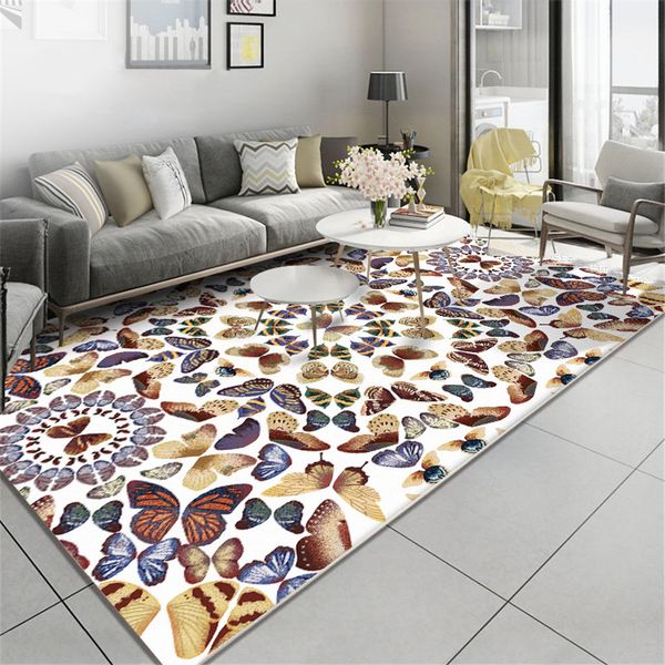 

american style colorful butterfly carpet for living room large rugs bedroom mat bedside floor mat for kitchen bathroom