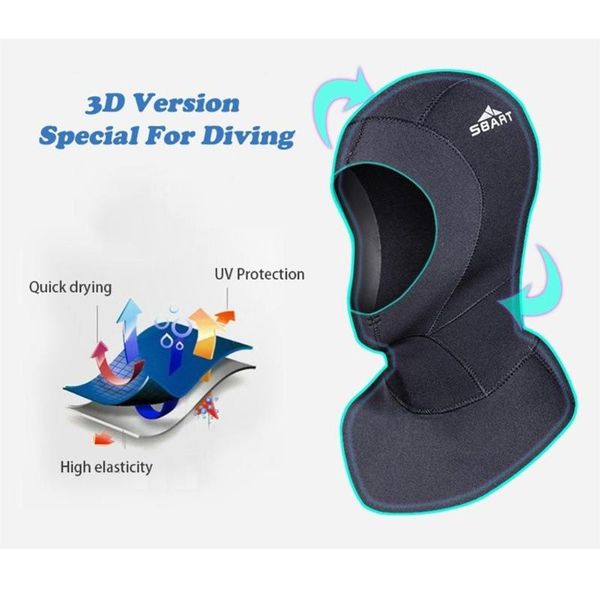 

swim wear 1 pair neoprene diving face cover 5mm warmth elastic non-slip mask
