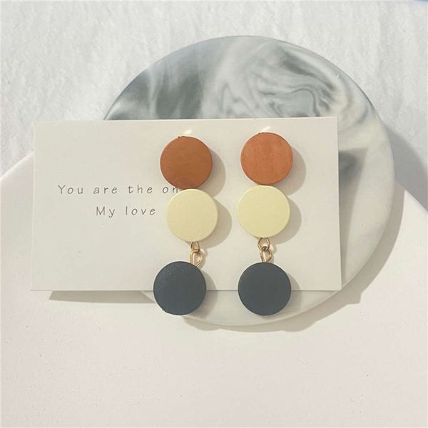 

fashion color earrings simple temperament net red street clapping earrings