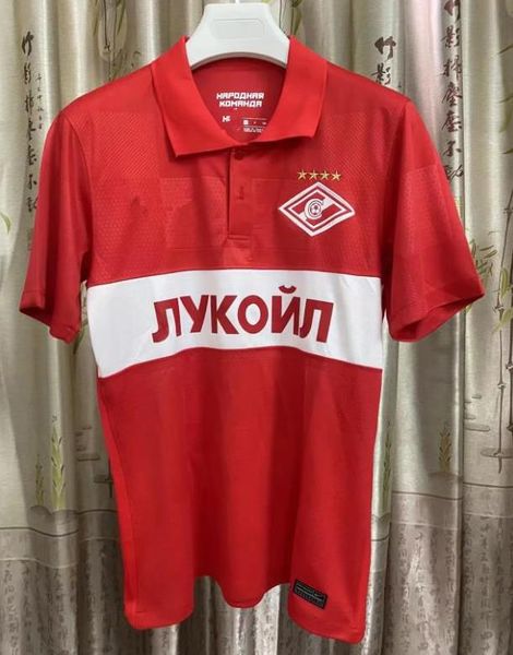 

2021 2022 fc spartak moscow soccer jerseys home red promes bakaev zobnin schÃ¼rrle dzhikiya shirts away white 21/22 men football uniforms tha, Black;yellow
