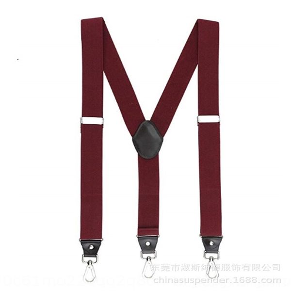 

ikh suspenders 3- 3-clip hook belt y-type monochromehook strap y-type monochrome strap clip for men and women, Black;white