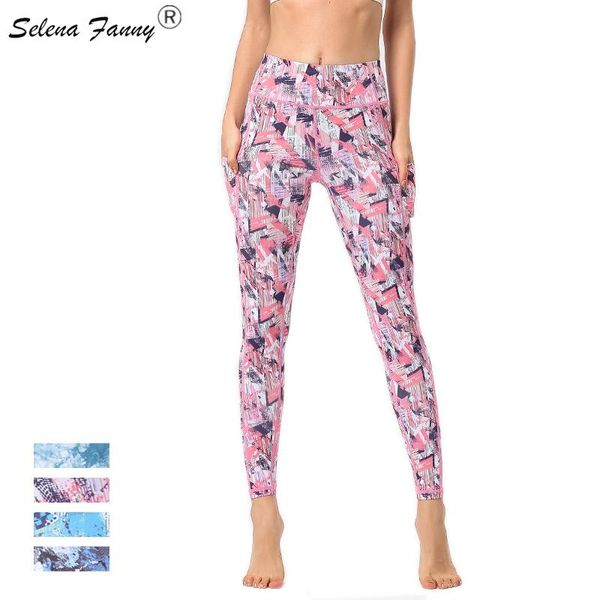 

yoga outfits pants women print high waist push up tummy control leggings gym running tights quick dry sport fitness trouser, White;red
