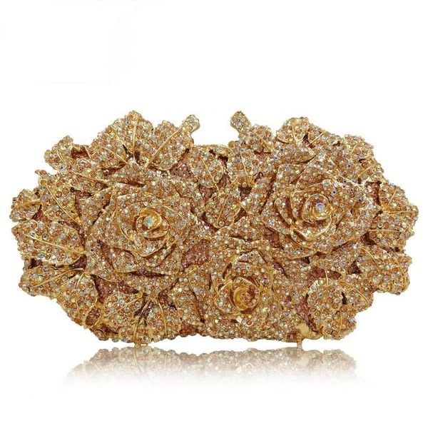 

evening bags lady floral colorful diamond women clutch wedding purse toiletry and shoulder handbag party crossbody