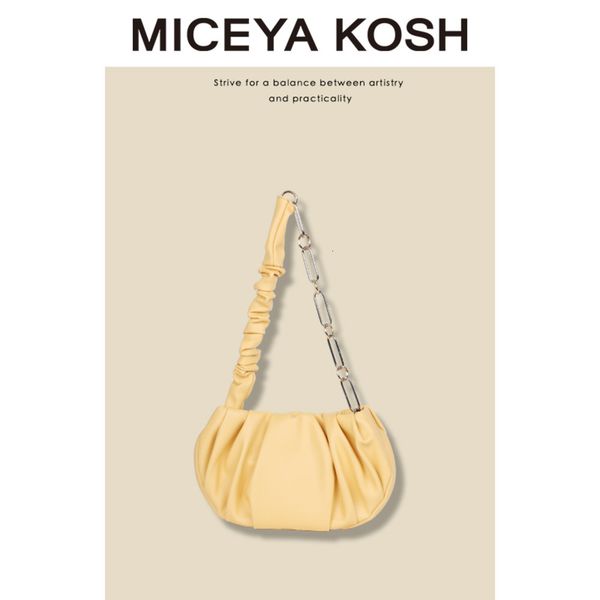 

fashion net red women's single shoulder cloud bag niche design chain high-end fold armpit