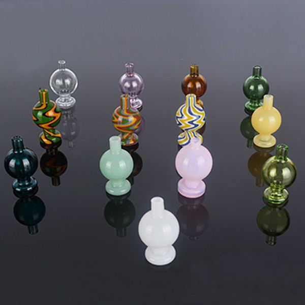 Rauchen Großhandel maßgeschneiderte Glas Carb Bubble Cap 25mmOD Kappen für Flat Top Quartz Banger Nails Wasserbongs Pipe Dab Rigs