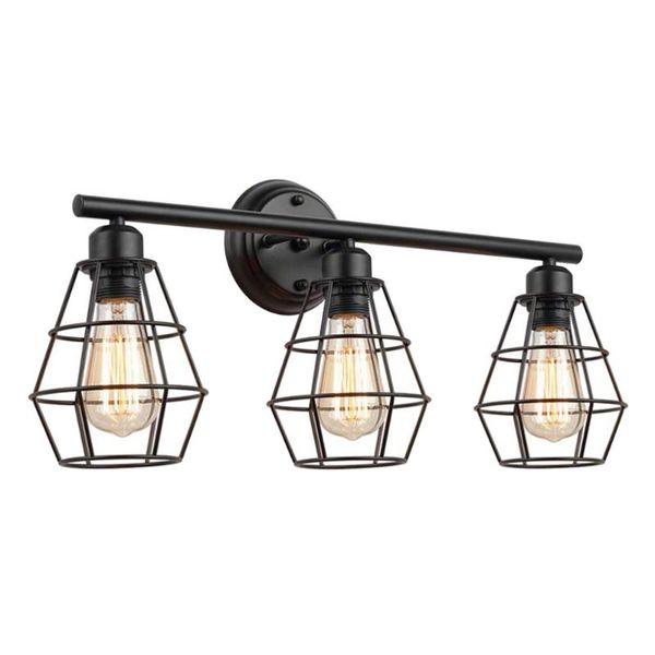 

1pc 3-head wall light american style vintage vanity lamp source