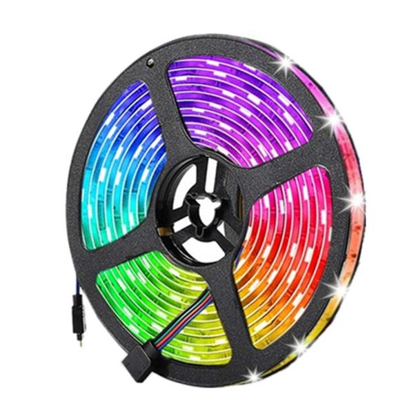 

strips rgb led strip waterproof 5m 150leds 12v tira light flexible neon tape controller fita car ruban bande