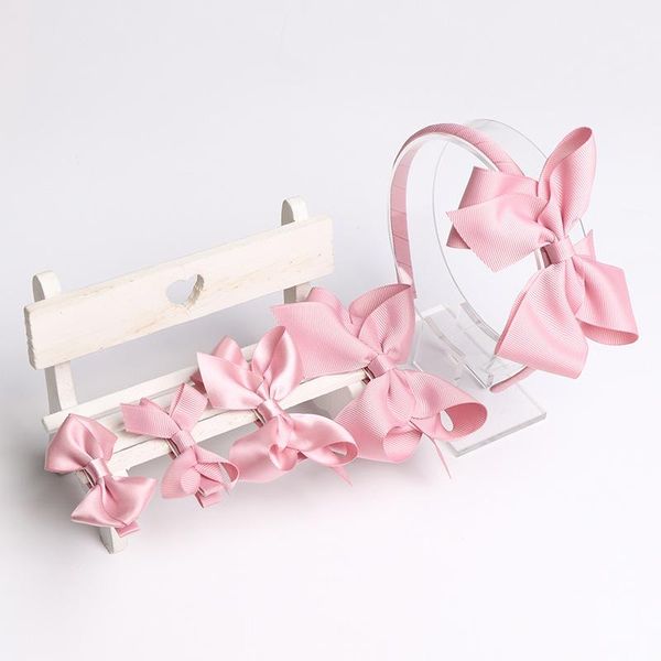 

hair accessories misananryne parent-child cute bow hairpin headband children's baby combination sisters headwear, Slivery;white