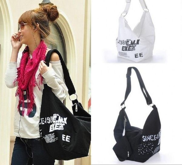 

evening bags leisure women girls canvas preppy campus shoulder bag handbag shopping satchel