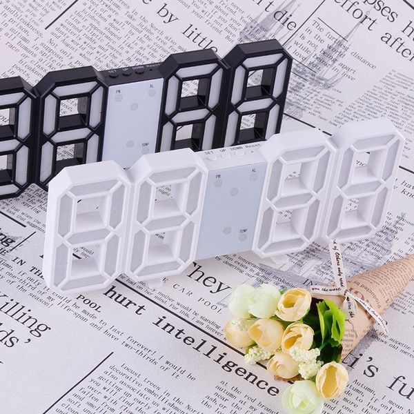 

desk & table clocks led digital wall temperature alarm date automatic backlight office deskdisplay home decoration stand hanging clock