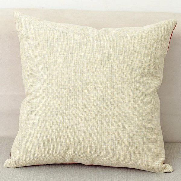 

cushion/decorative pillow blank cushion cover for thermo transfer print painting canvas linen sofa case customer's diy throw pillowcase