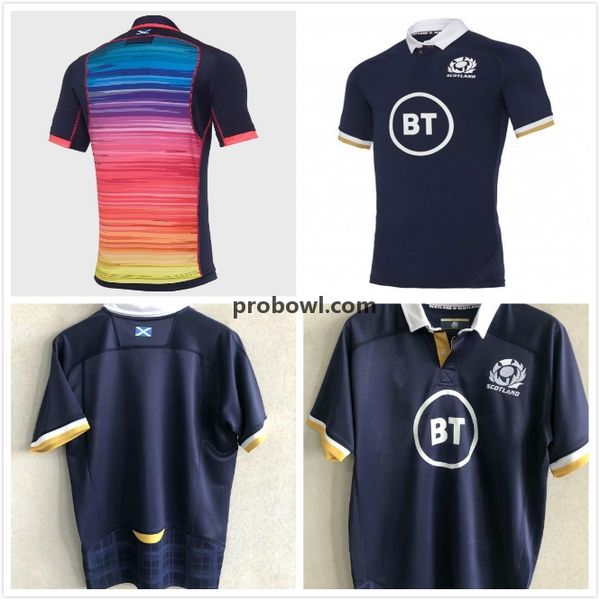 

scotland 2021 fashion rugby jesery home national team scotland polo t-shirt rugby jerseys mens shirts size s-5xl, Black;gray