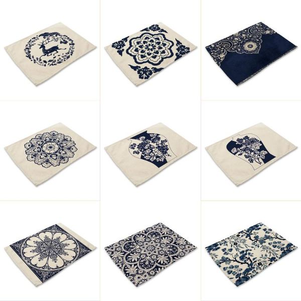 

table napkin 42x32cm porcelain series placemat mat anti-scalding pad diy kitchen decoration dining accessory home textile