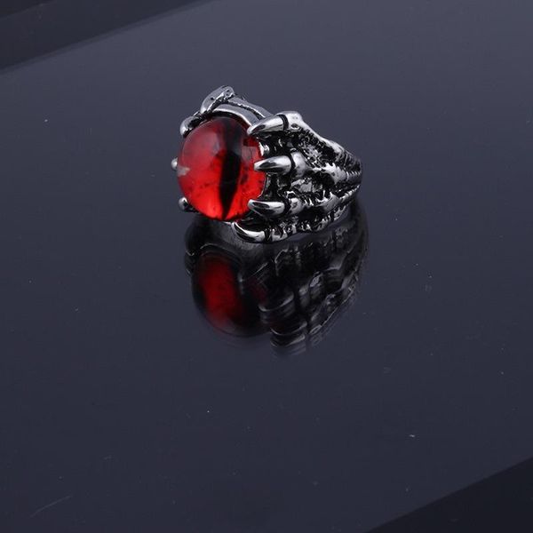 

cluster rings evil eye dragon claw eagle men ring personality punk stainless steel opening retro men's bar party halloween, Golden;silver