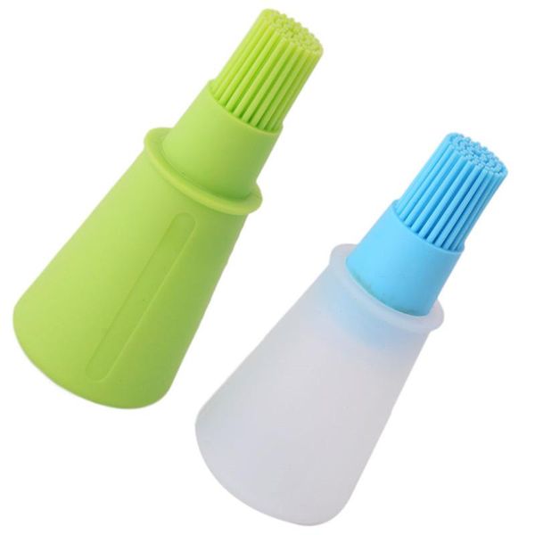 

tools & accessories multifunction portable silicone oil brush bottle baking bbq basting home kitchen gadgets